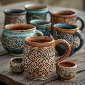 Celtic Pottery Set